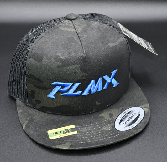 Copy of Black Camp Mesh Snapback With Blue PLMX Logo